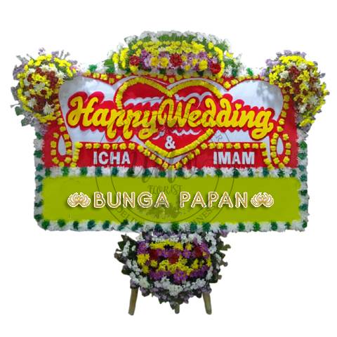 Bunga Papan Wedding - Bunga Papan Happy Wedding - Bunga Papan Pernikahan
